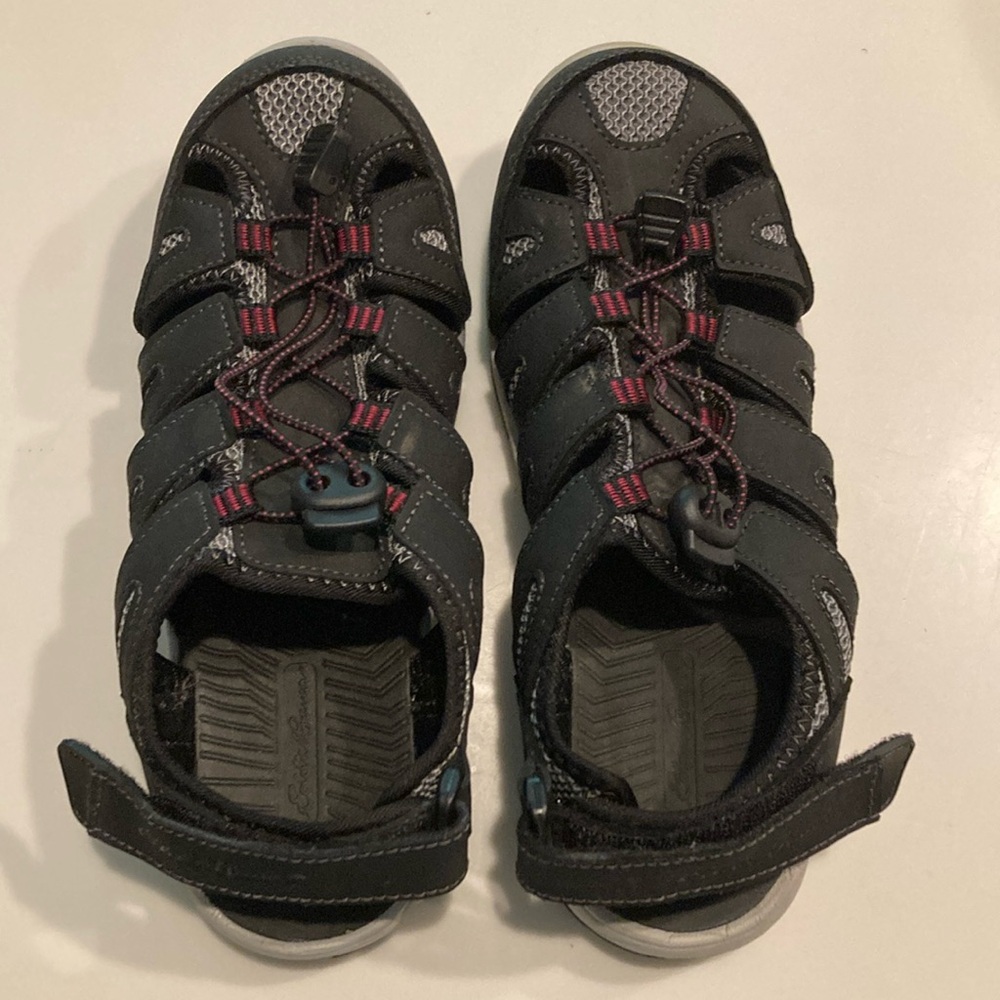 Eddie Bauer Women’s Size 7 Blakely Black Leather Closed-Toe Hiking Sandals